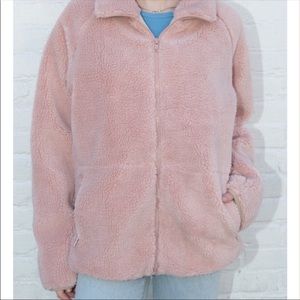 Baby pink brandy Melville teddy coat